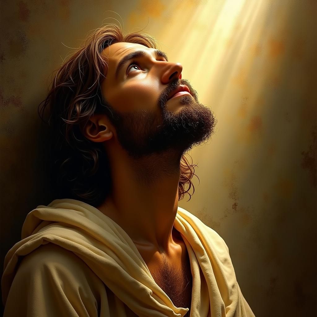 Jesus Portrait: A Glimpse Towards Heaven