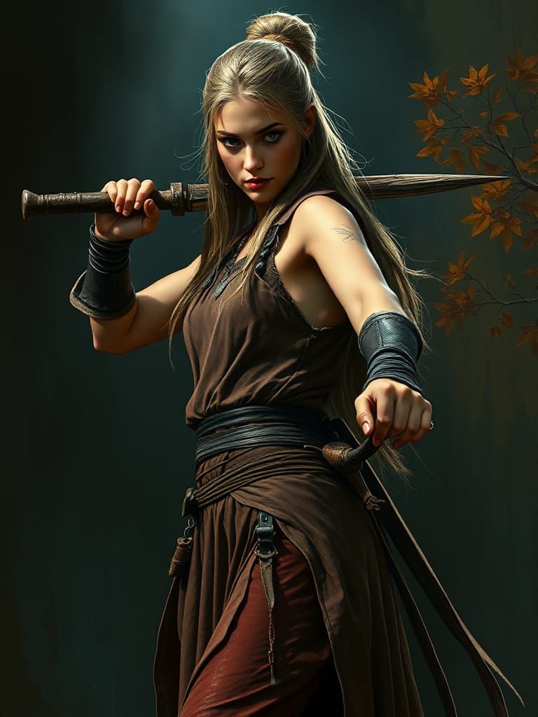 Viking Warrior Princess in Neo-Gothic Style