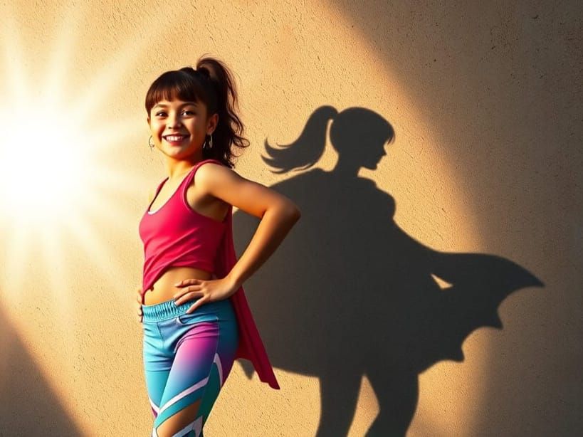 Adorable Young Girl Foreshadows a Future Superheroine