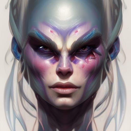 Detailed Fairy Orc Portrait in Digital Art Style