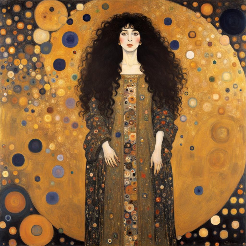 Kate Bush Portrait in Klimt Style