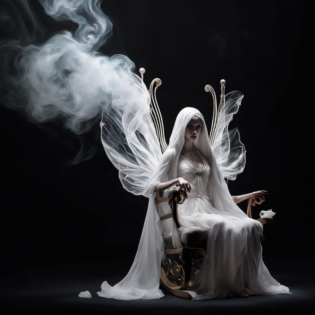 Mystical Queen in Bokeh Rocking Chair