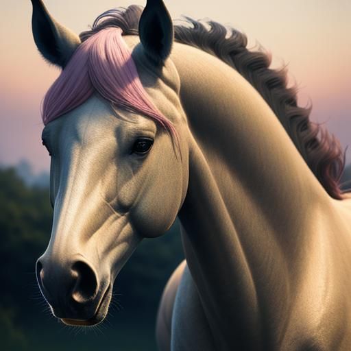 Ethereal Equine Hybrid in Pastel Colors