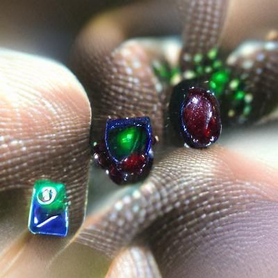 8K 3D Render of Sapphires, Emeralds, and Garnets