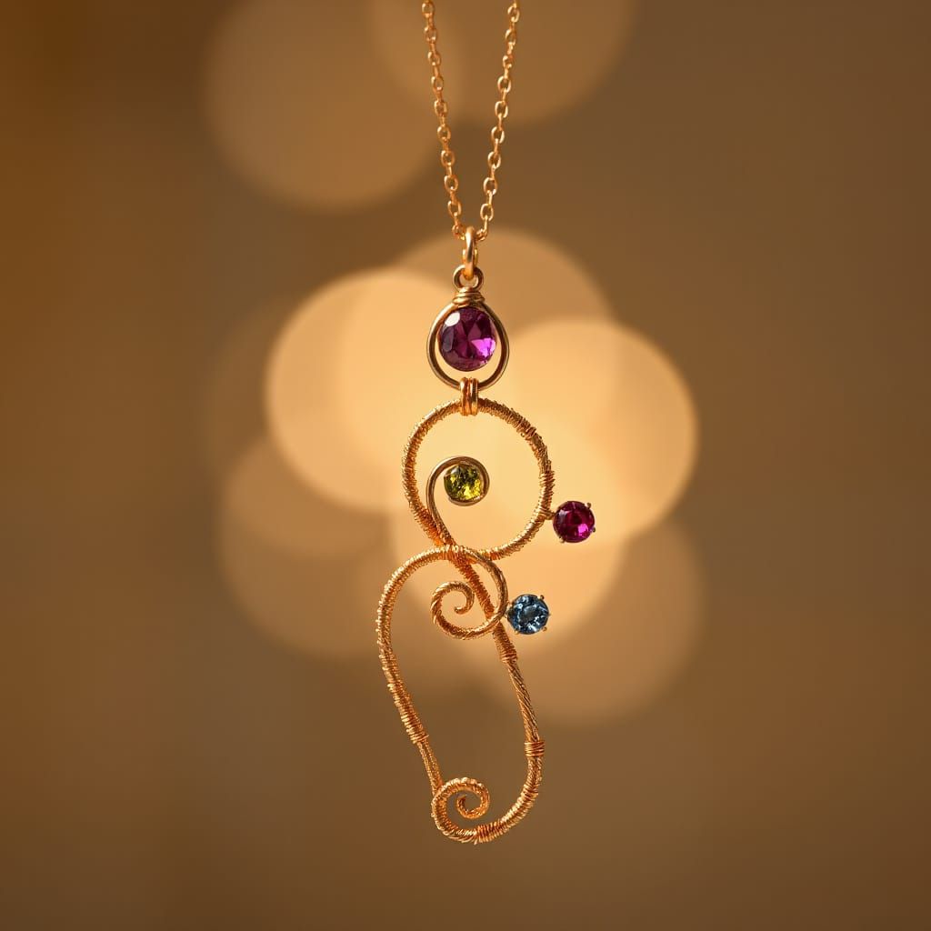 Exquisite Twisted Wire Jewelry Set in Studio Lighting