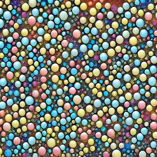 Abstract Diamond Painting with Oxogons and Bubbles