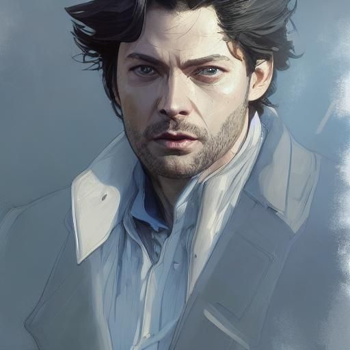 Detailed Portrait of Castiel with Dynamic Lighting