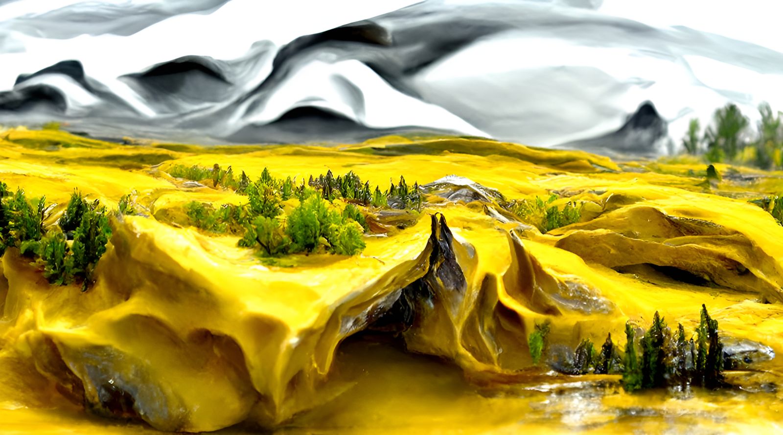 Melting Landscape Vista by Clifton, Rowell, and Shishkin