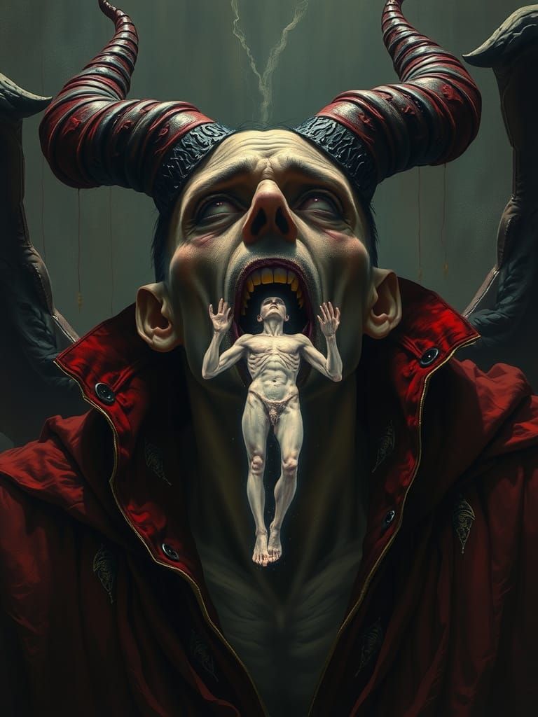 Satan ate His soul and spit it out to please God.