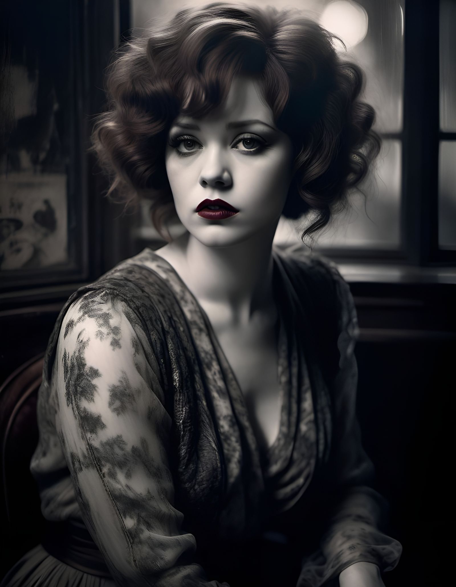 Film Noir Portrait of a Young Actress