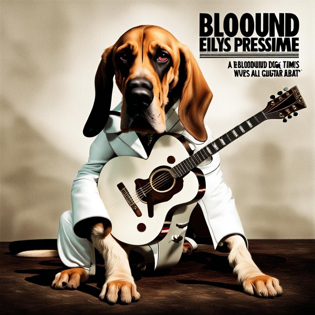 Hound Dog Rockstar in Elvis Suit