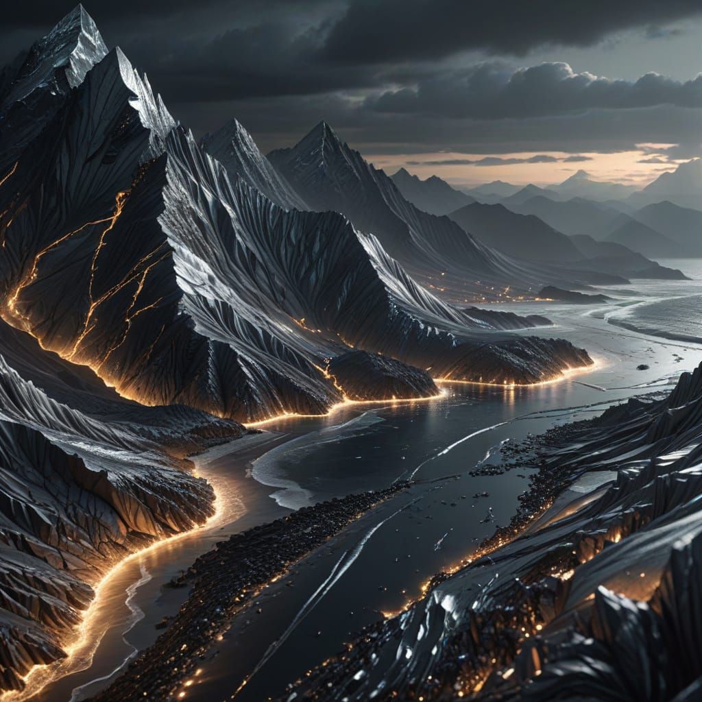 Epic Metallic Grey Vista in Shimmering Light