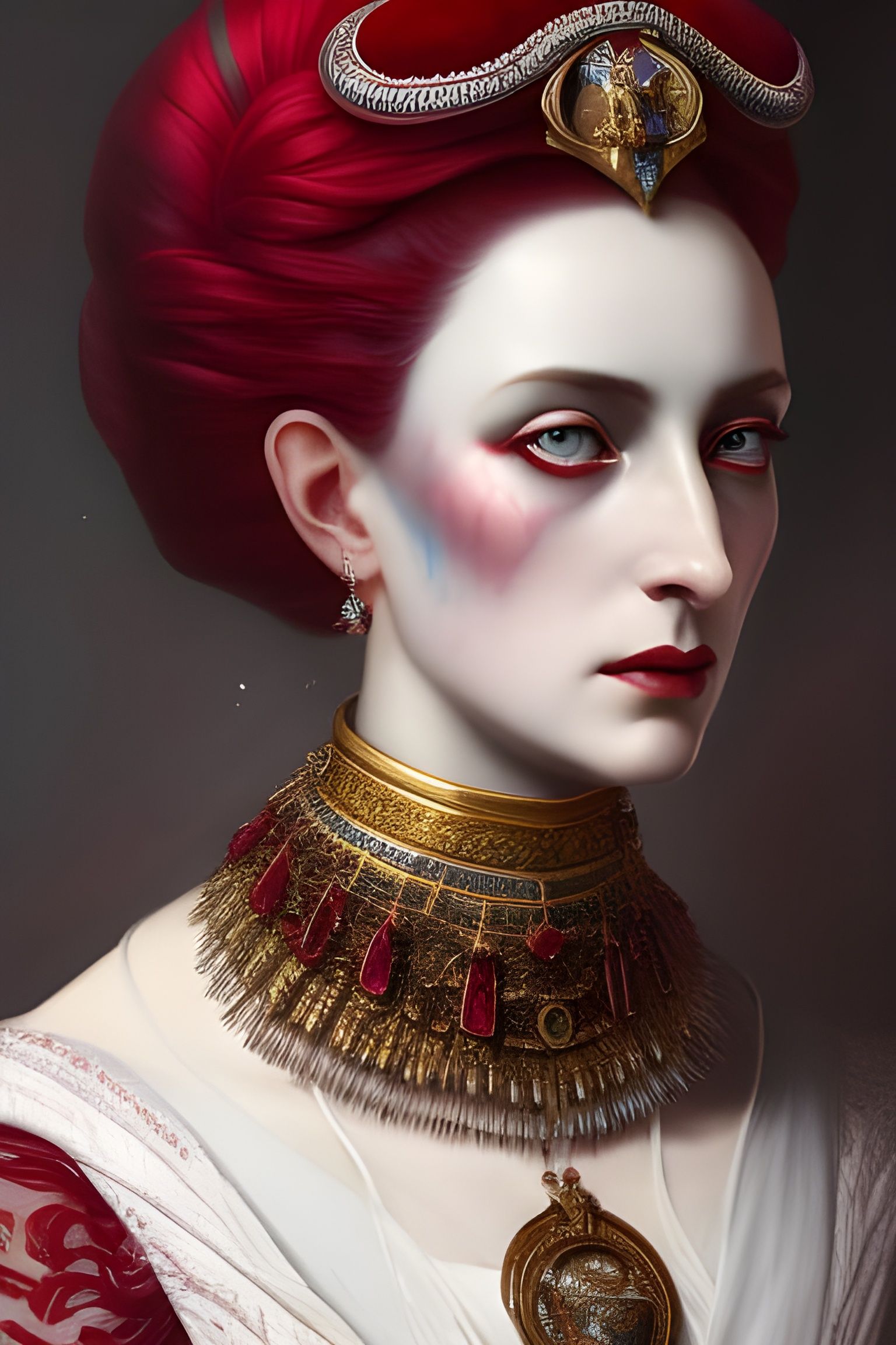 Blood Countess: Detailed Fantasy Portrait in 8K