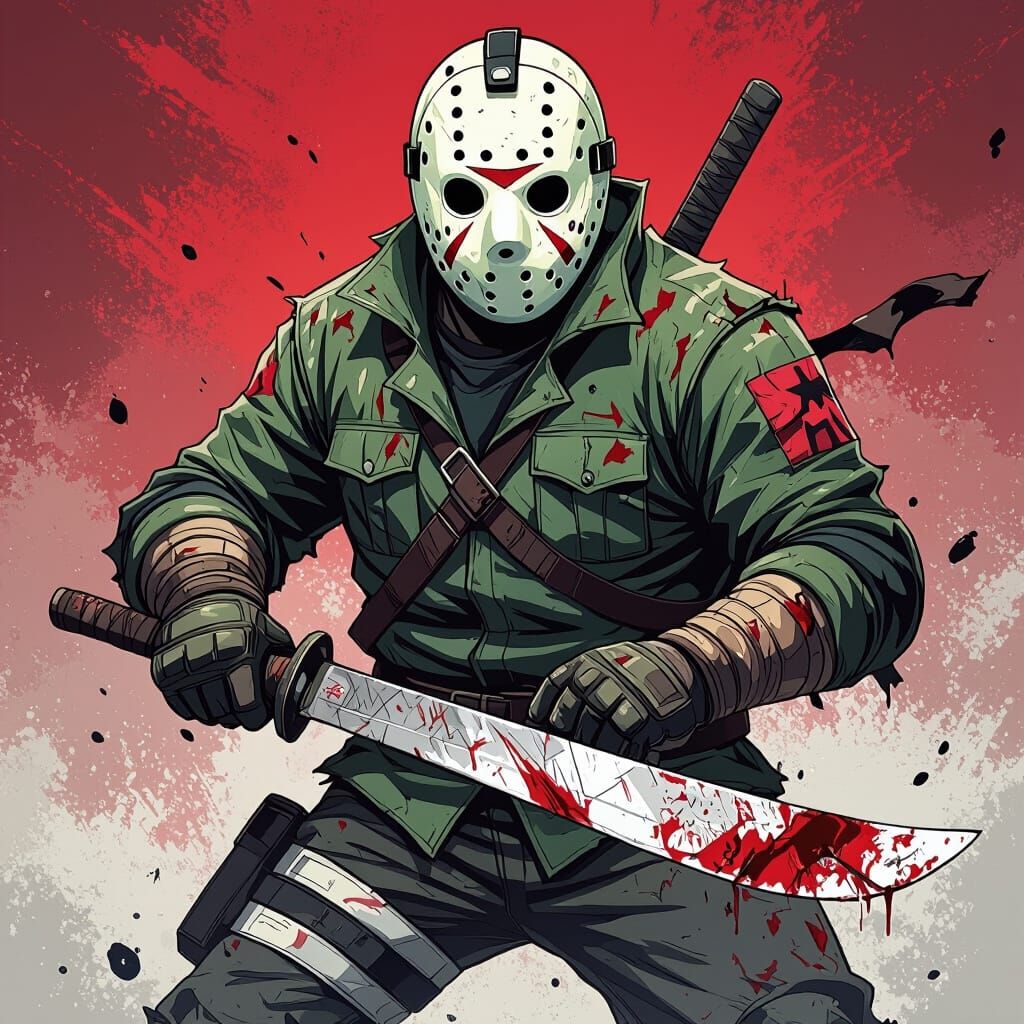 Jason Voorhees in Naruto Art Style