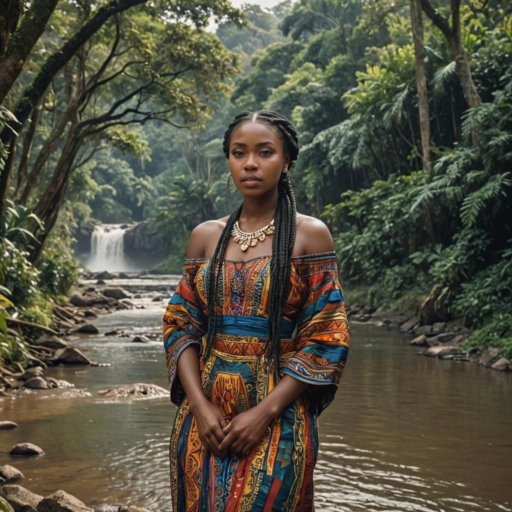 Ghanaian Goddess of Rivers and Justice: Amelenwa