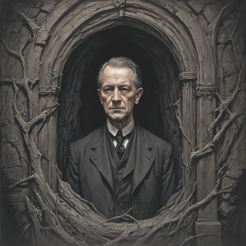 Grimdark Scene in Art Style