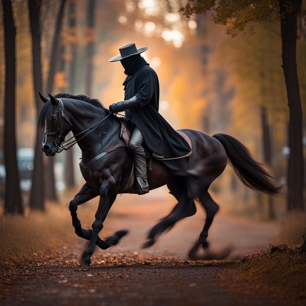 Headless Horseman in Professional Photography Style