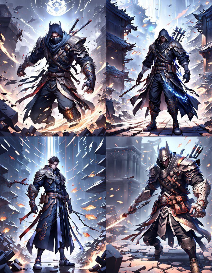 Anime Style Male Character Setting Traps