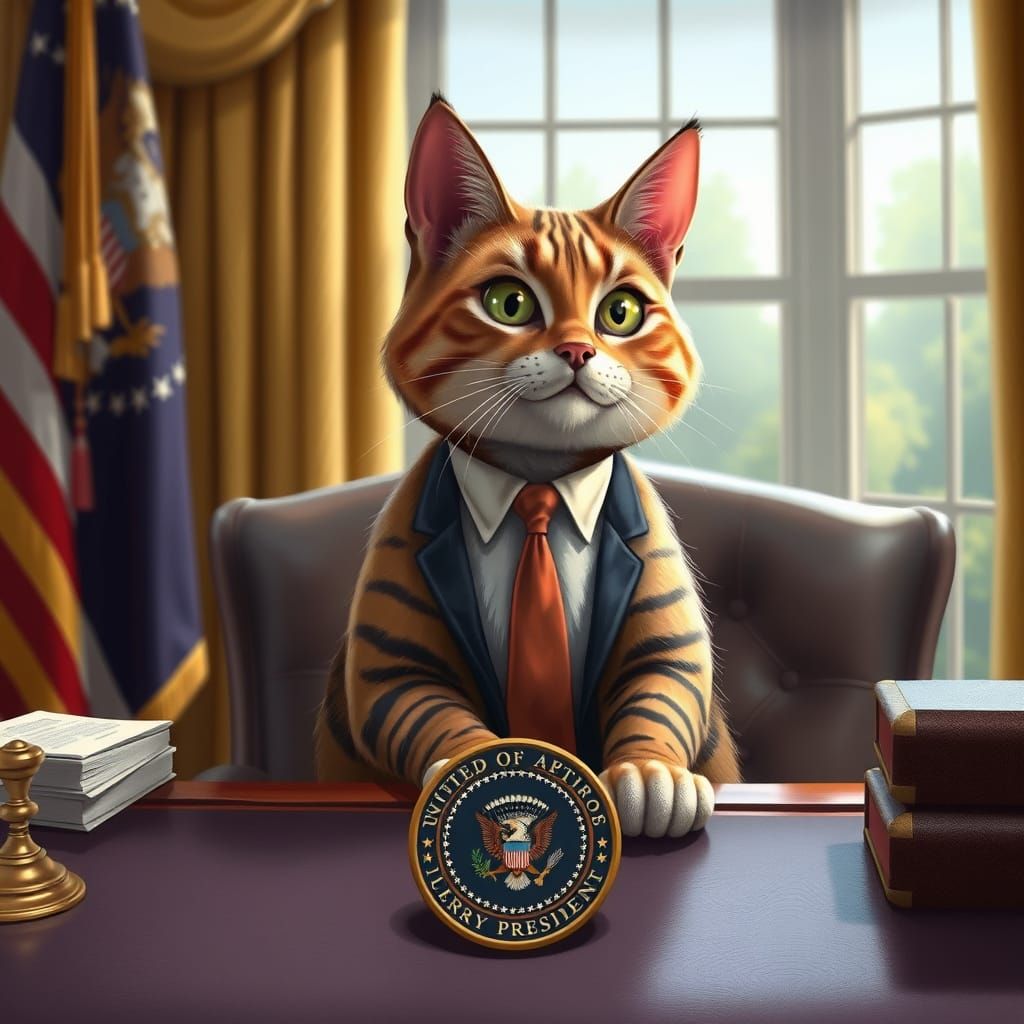 Feline Leader Takes the Oval Office