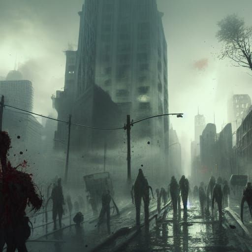 Terrifying Zombie Apocalypse in Hyperrealistic Detail