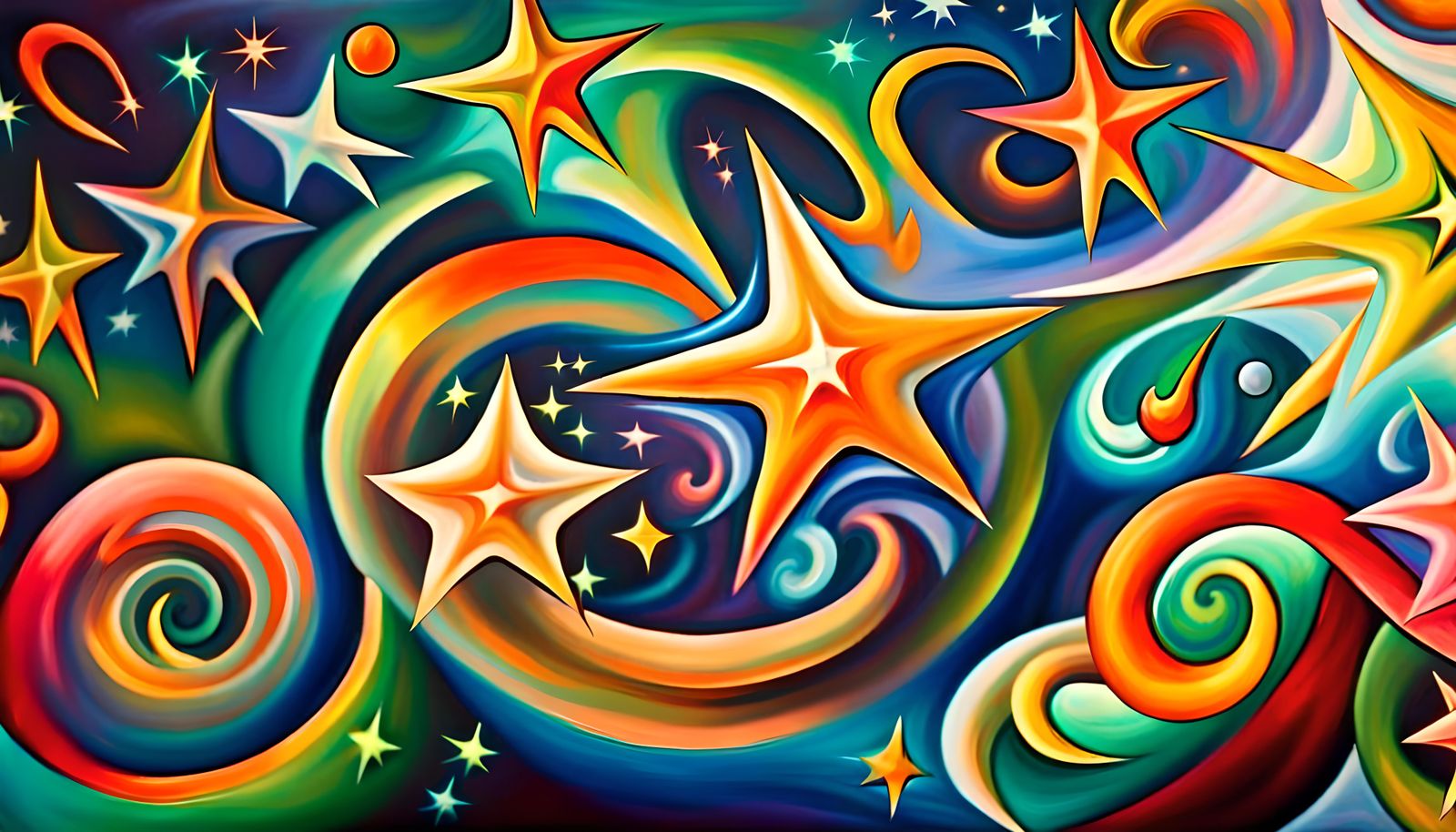 Iridescent Stars in Electromagnetic Plasma Maelstrom