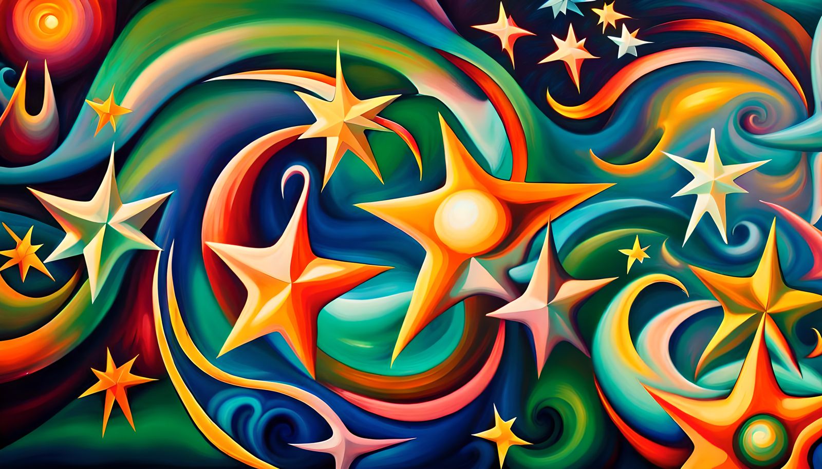 Iridescent Stars in Electromagnetic Plasma Maelstrom