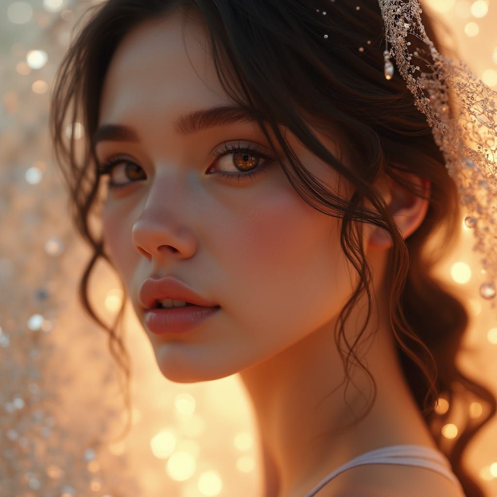 Elegant Fantasy Portrait in Dreamy, Artistic Setting