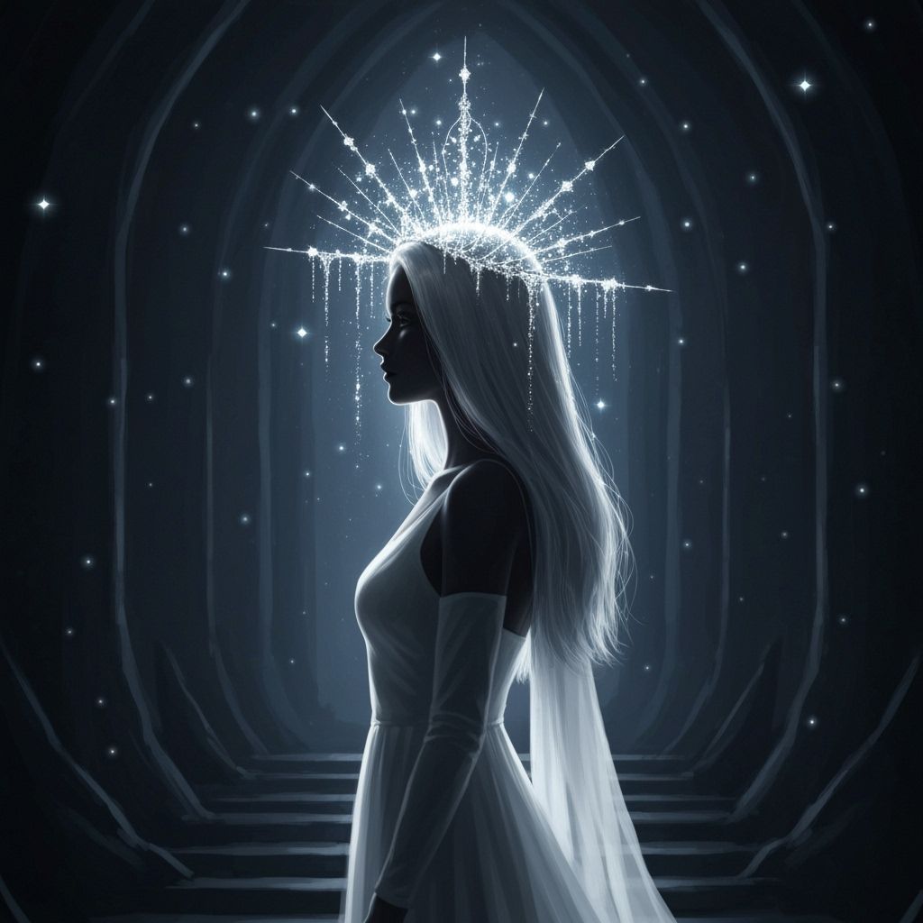 Ethereal Queen's Radiant Quicksilver Crown