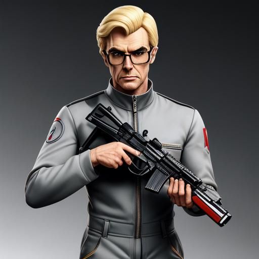 Joe 90 Supermarionation Puppet with Gun