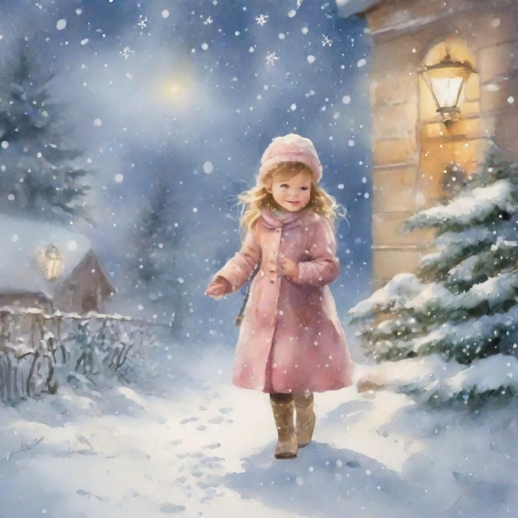 Whimsical Winter Wonderland: A Watercolor Dream