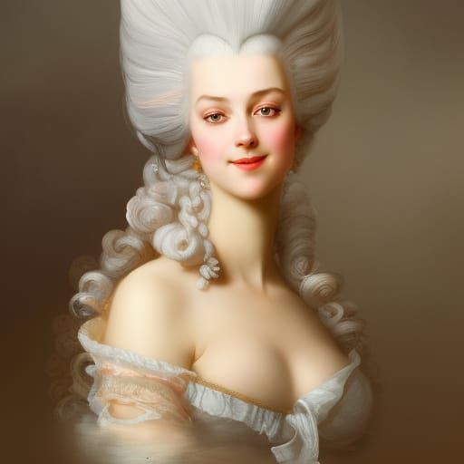 Marie Antoinette Portrait in Volumetric Lighting