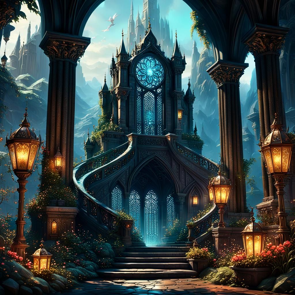 Sparkling Magical Wonders in Dark Fantasy Style