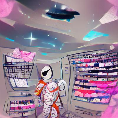 Astronaut Lingerie Shopping: Surreal Space Oddity