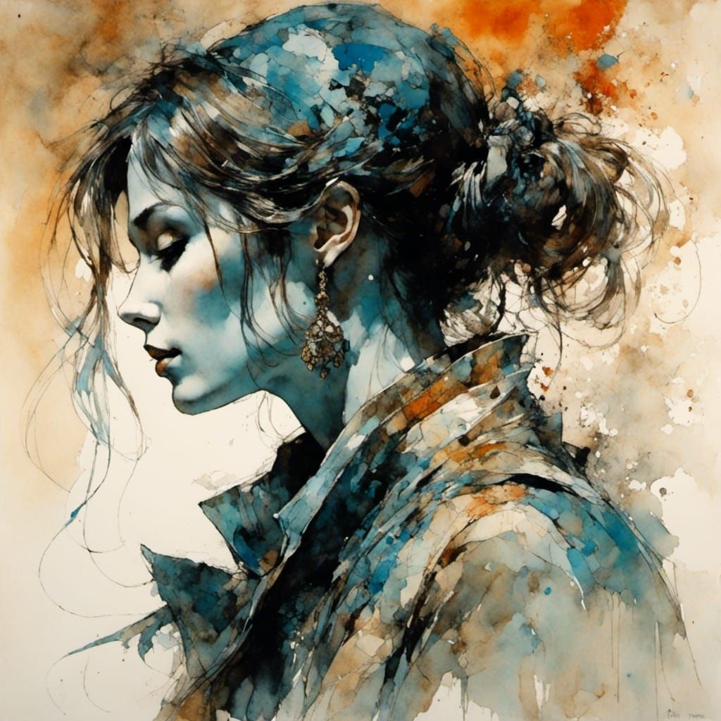 Dramatic Silhouette Portrait in a Minimalist Style