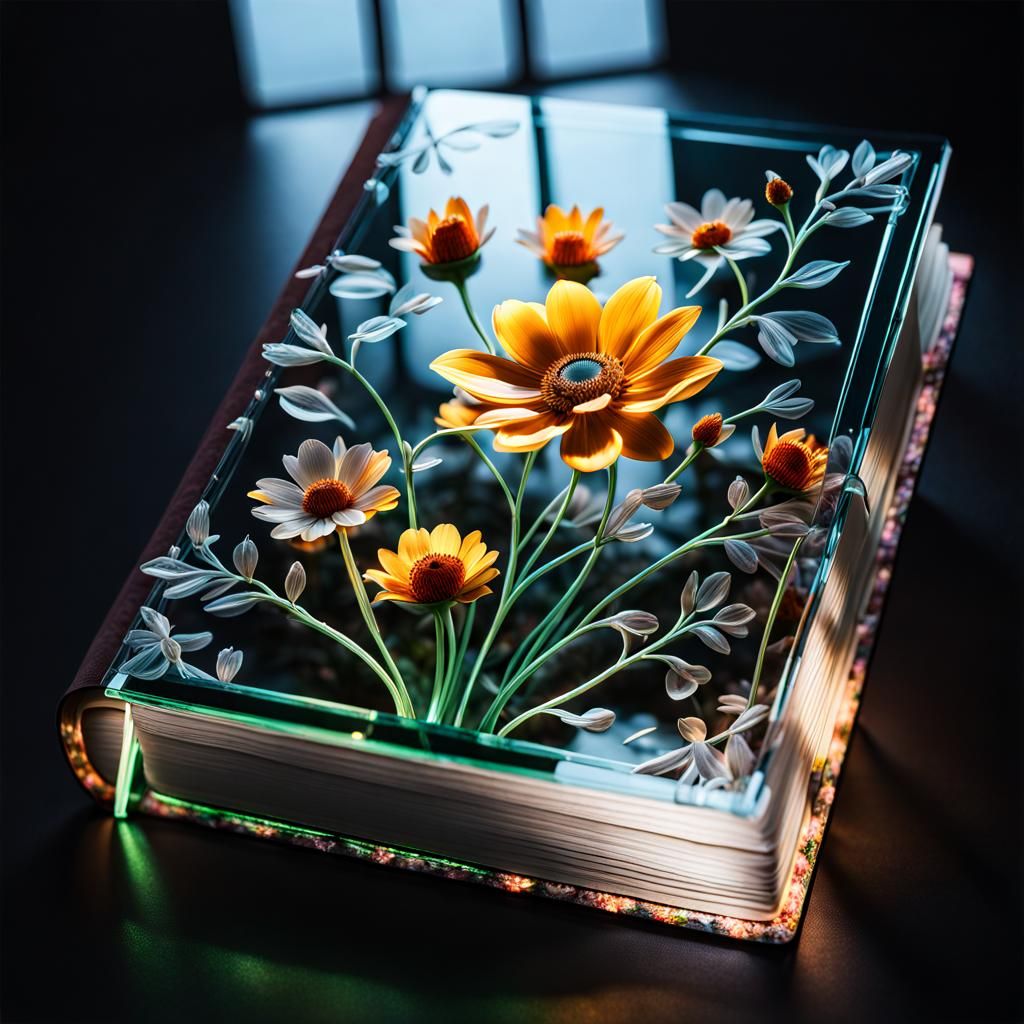 Glass Book Of Flowers
