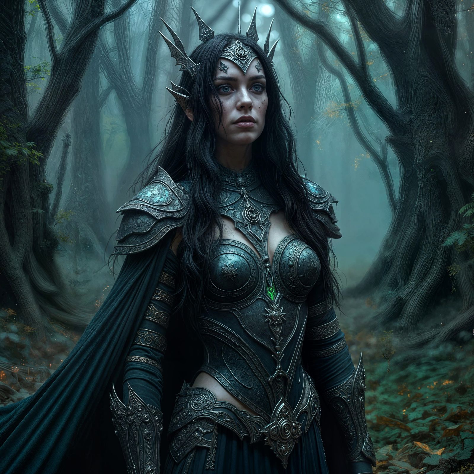 Loviatar, Finnish Goddess of Hurt in Detailed Painting