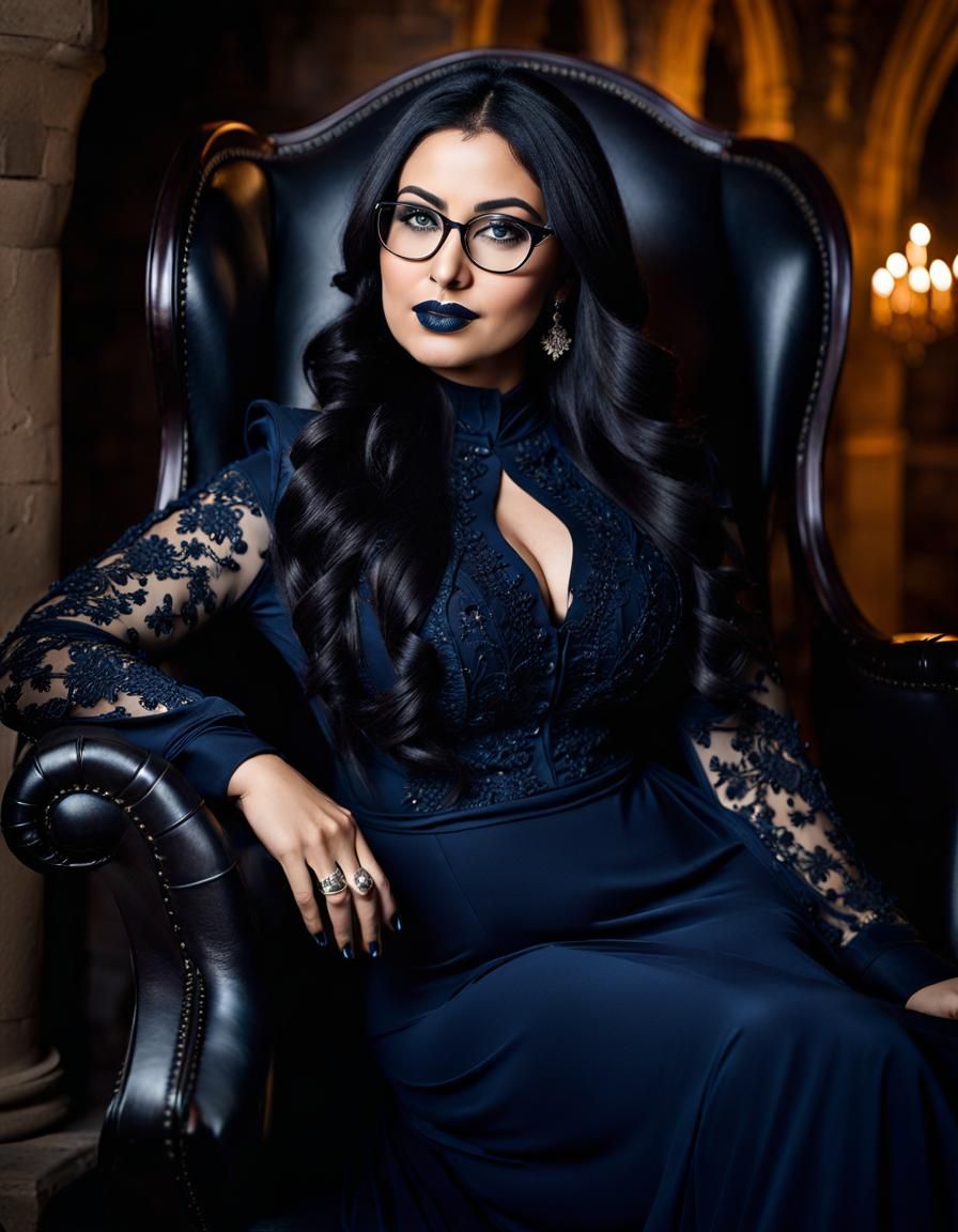 Detailed Portrait of a Gothic Middle Eastern Woman