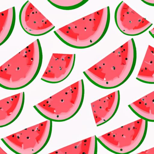Seamless Watermelon Slice Pattern Texture