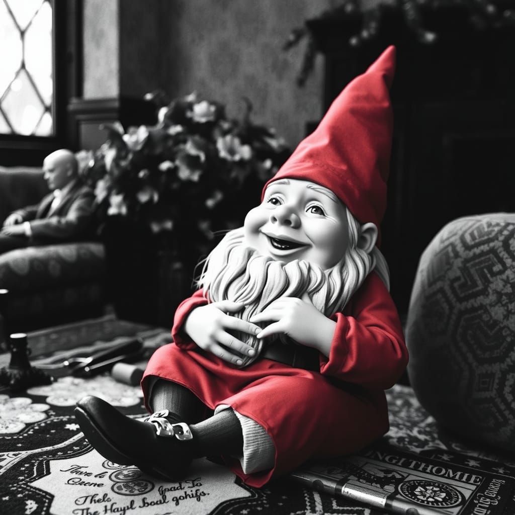 Scarlet and Grey Gnome on High Street