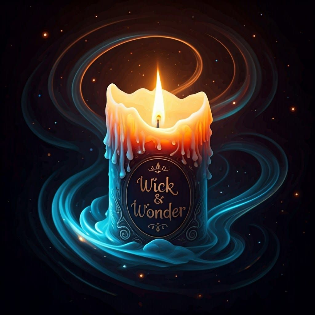 Mystical Candle Scene in a Fantastical Dreamlike World