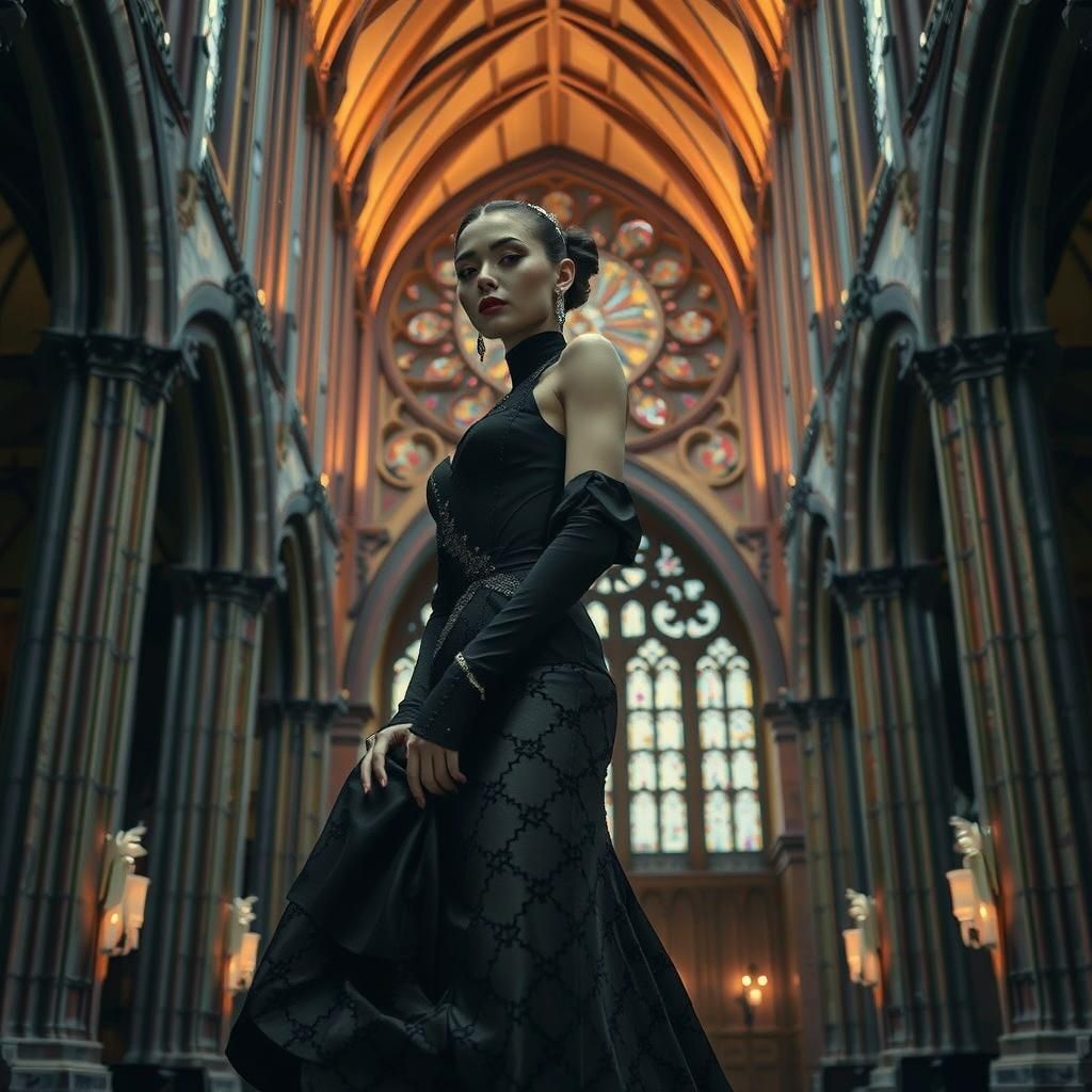 Art Deco Model in Neo Gothic Cathedral