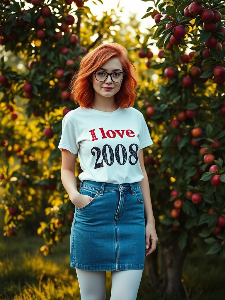 20 Year Old Redhead Wears 2000s Fashion in a Lush Summer Lan...