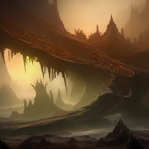 Fantastical Chaos Theory Concept Art in Deep Color