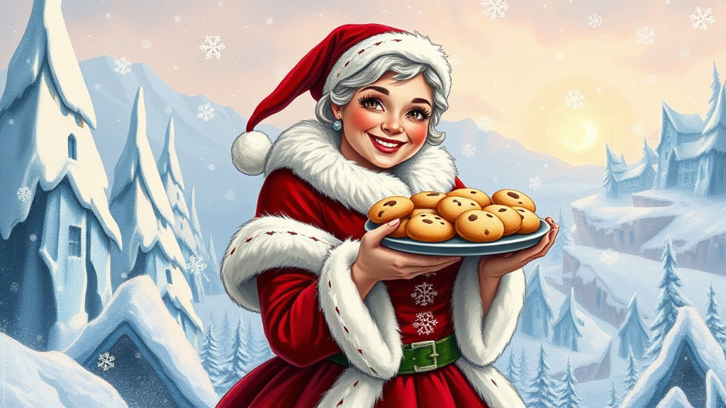 Mrs. Claus in Winter Wonderland, Derrek Riggs Style