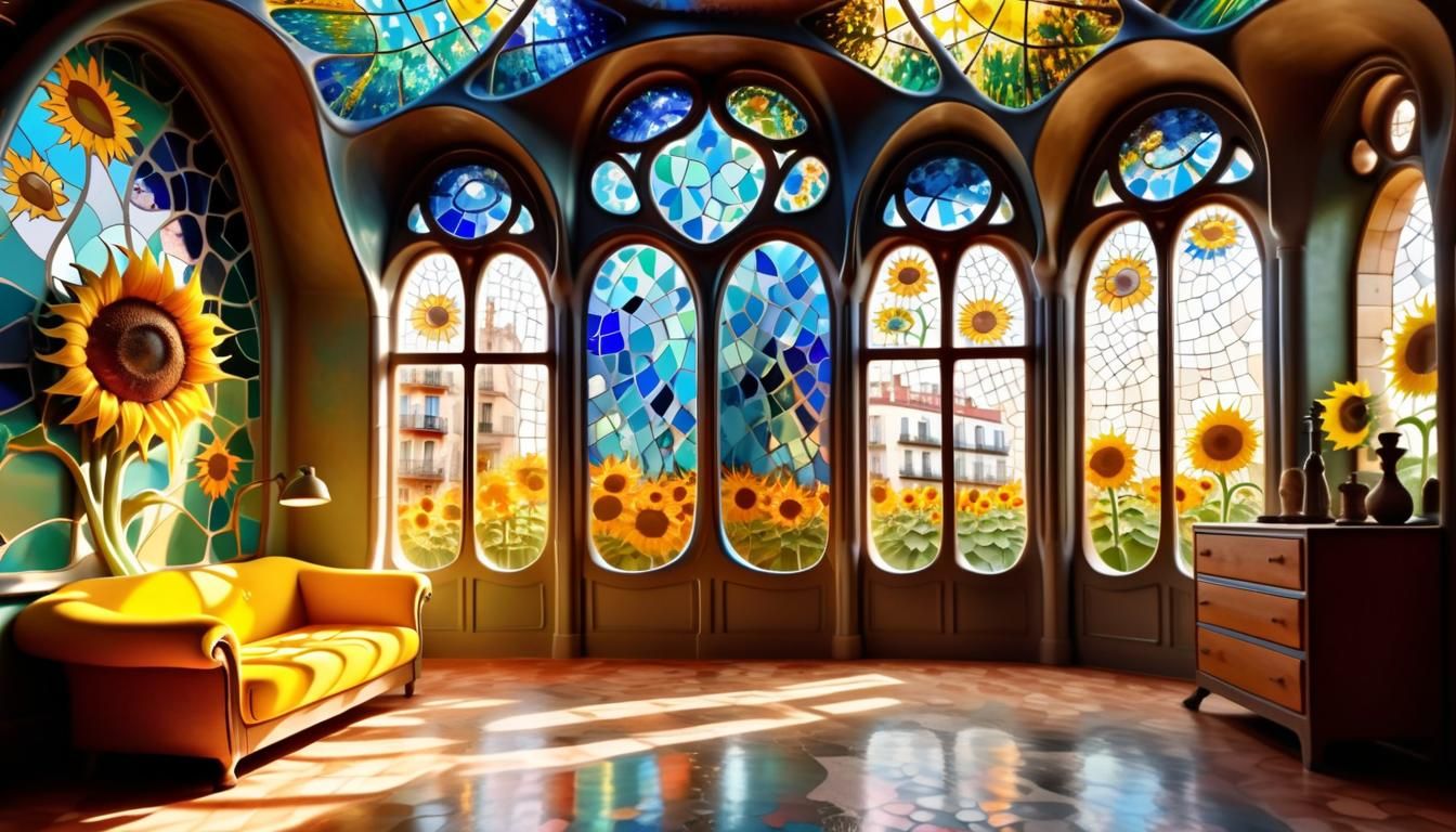 A room (designed by Antoni Gaudi Casa Batllo)+++ with a larg...
