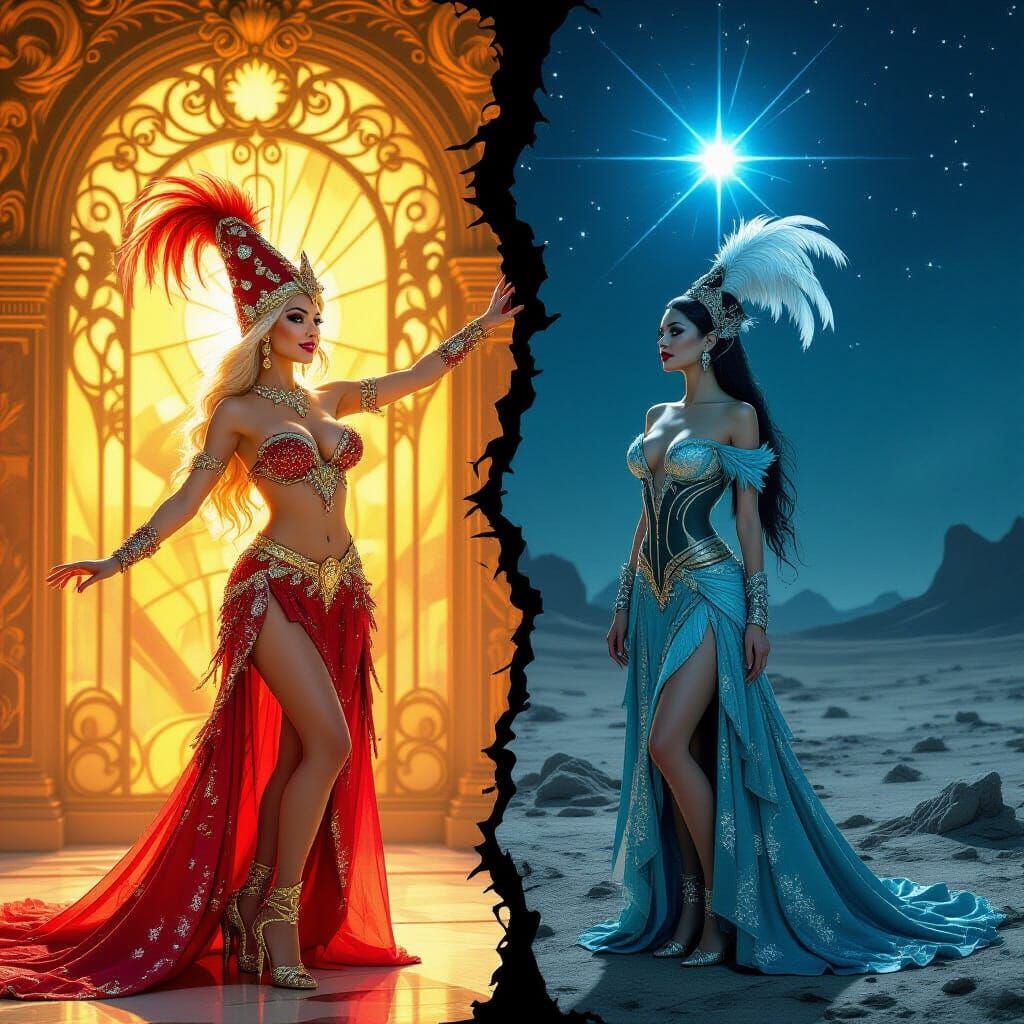 Gnome Showgirl: Art Nouveau Meets Dystopian Wasteland