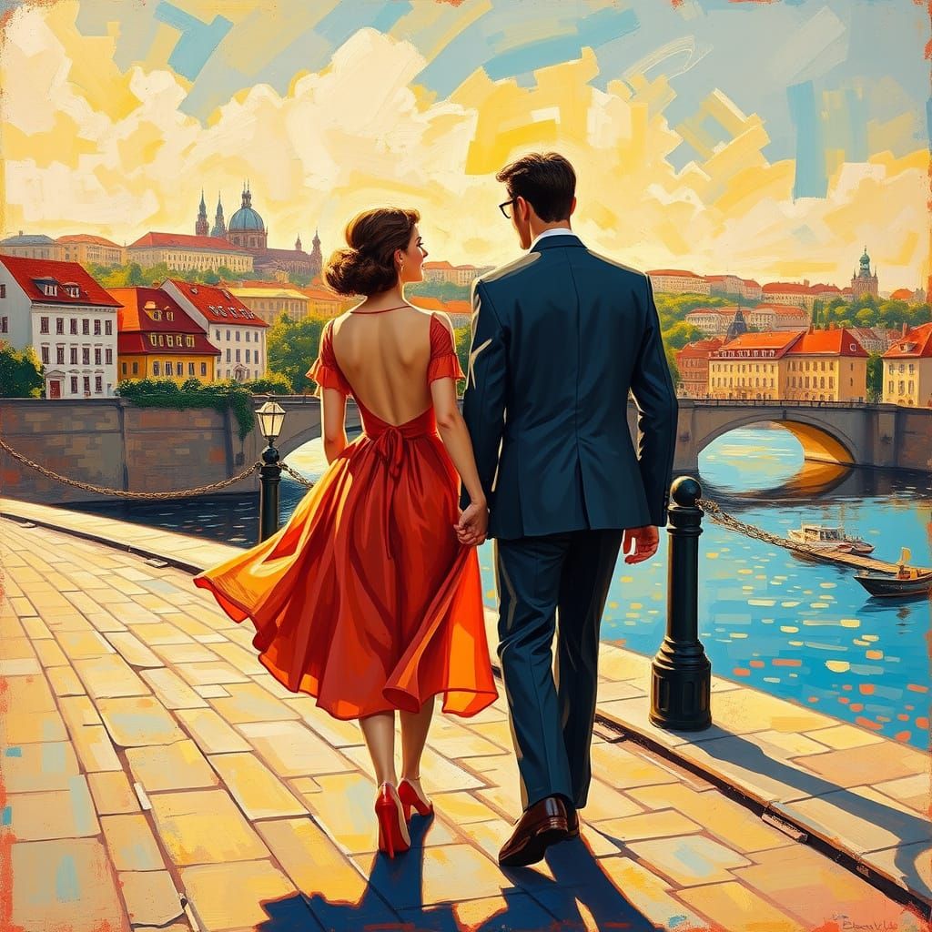 Romantic Summer Afternoon in 20th-Century Prague