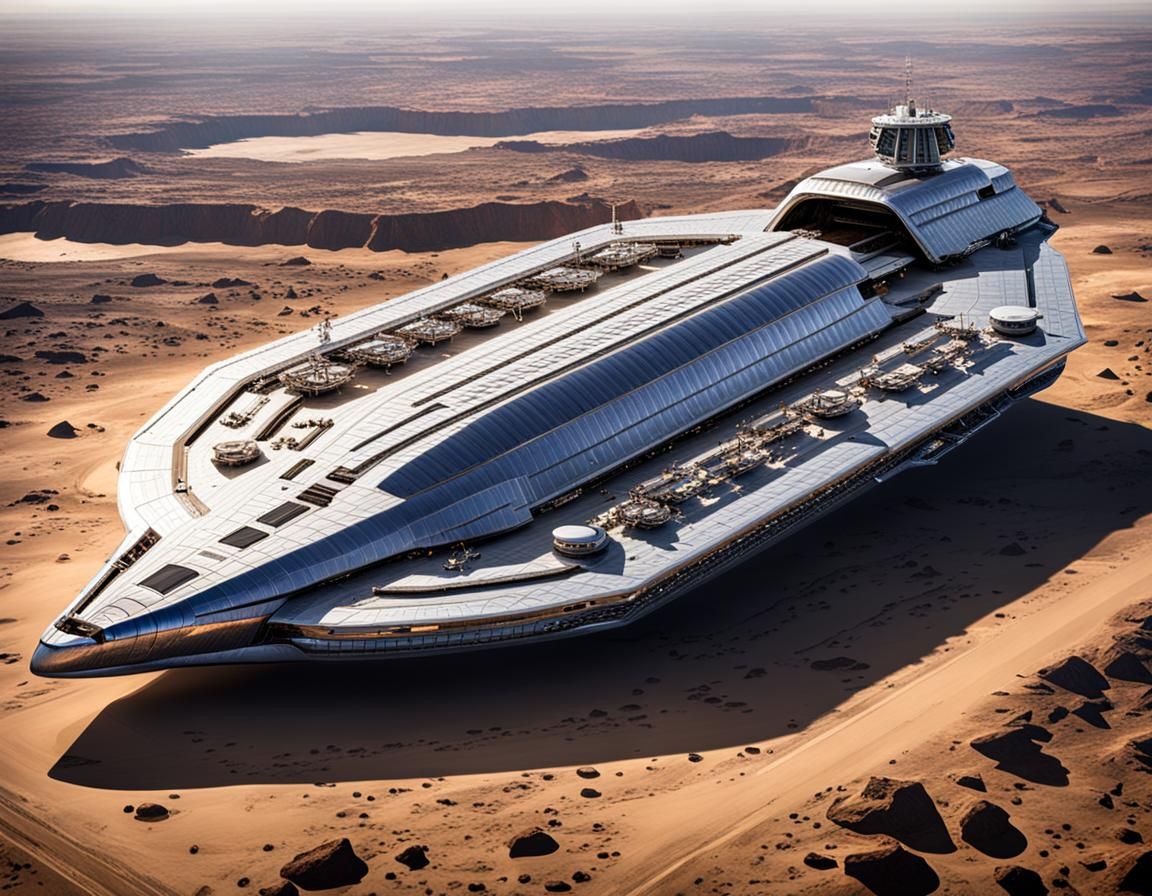 Gigantic Space Ark Spaceship for Human Rescue