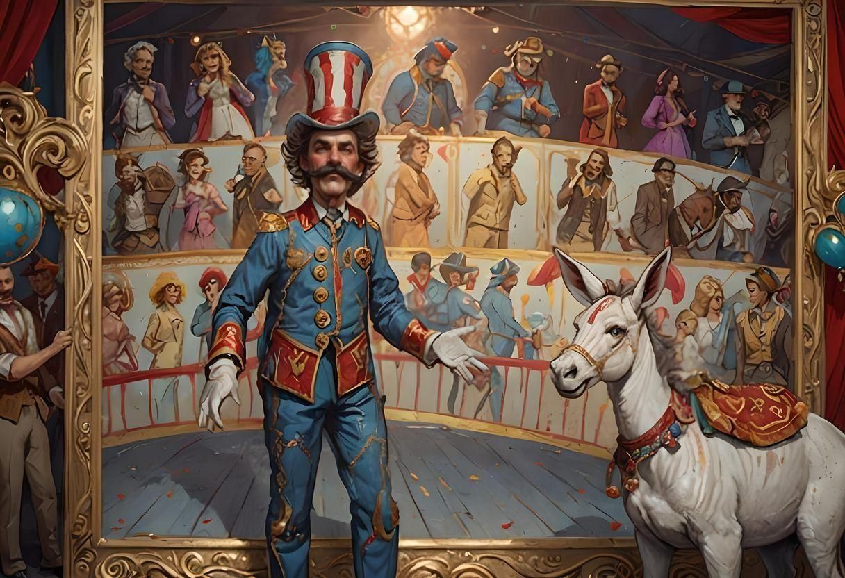 Circus Director Presents Donkey: Hyperdetailed Portrait