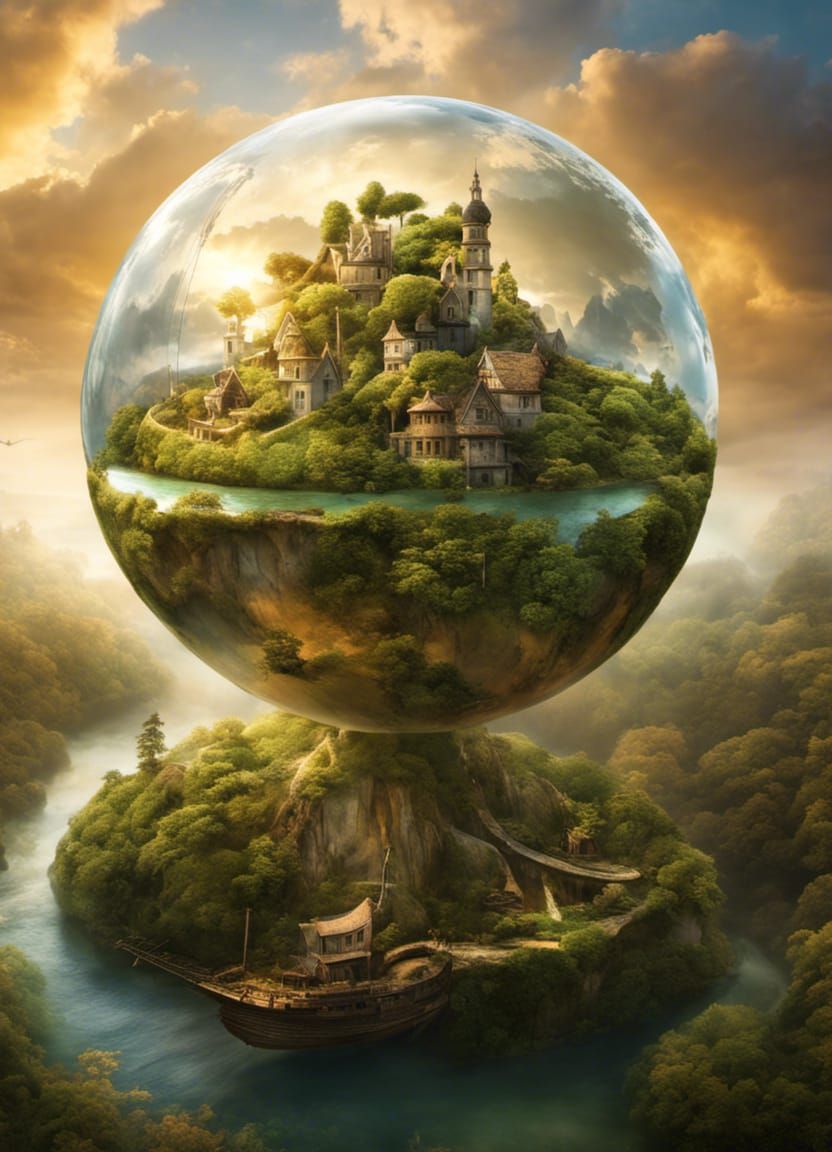 magical mystical land inside globe